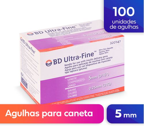 Agulha Bd Ultra-Fine™ 5mm 100 Unidades