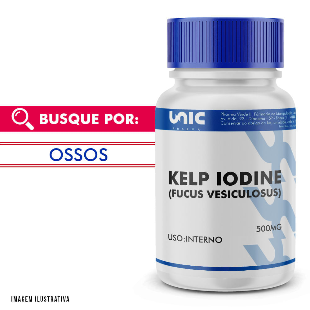 Kelp Iodine - Fucus Vesiculosus 500mg - Pague Menos