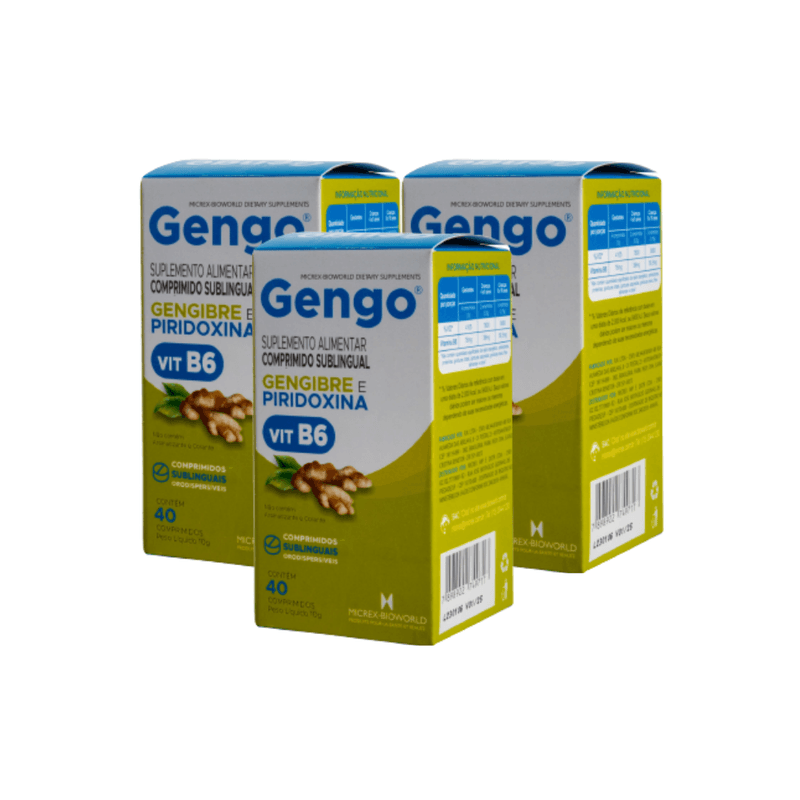 Kit com 3 Gengo 40 Comprimidos Sublinguais Orodispersíveis - Micrex-BioWorld