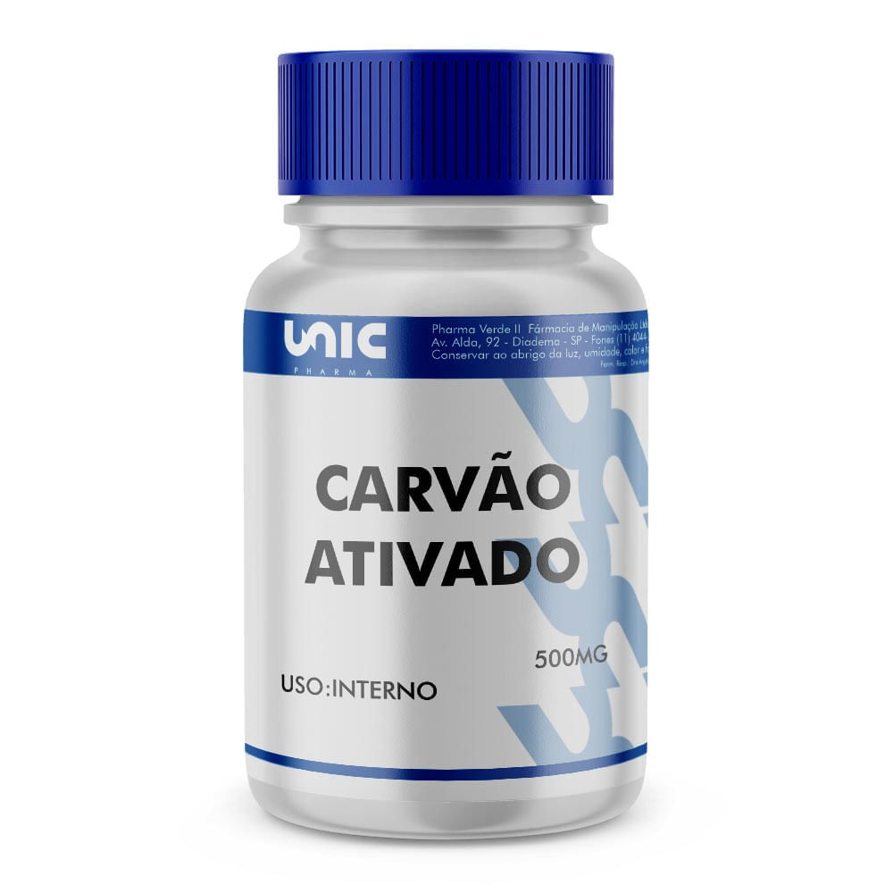 Carvão Vegetal Ativado 500mg - 60 Doses Menor preço em Carvão Vegetal Ativado 500mg - 60 Doses