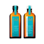 Kit Moroccanoil: Óleo Capilar 100ml + Óleo Light 100ml - Tratamento Profissional