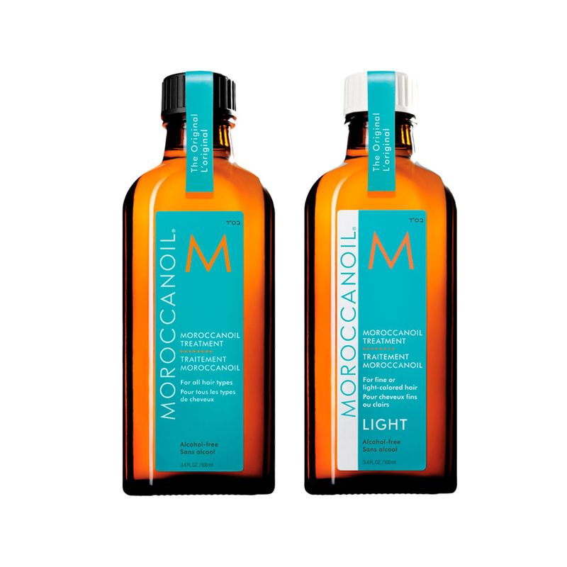 Kit Moroccanoil: Óleo Capilar 100ml + Óleo Light 100ml - Tratamento Profissional