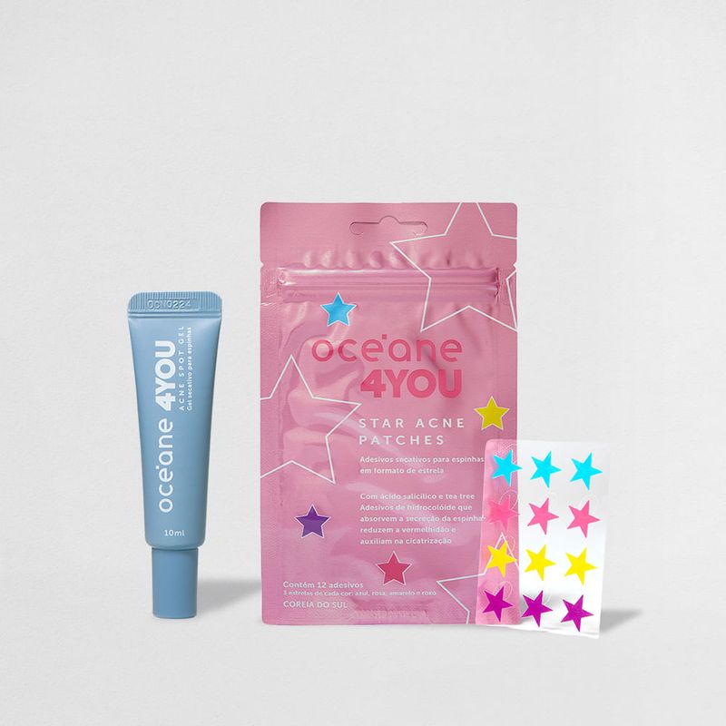 Kit Gel Secativo + Star Acne Patches 4you - 2 Produtos