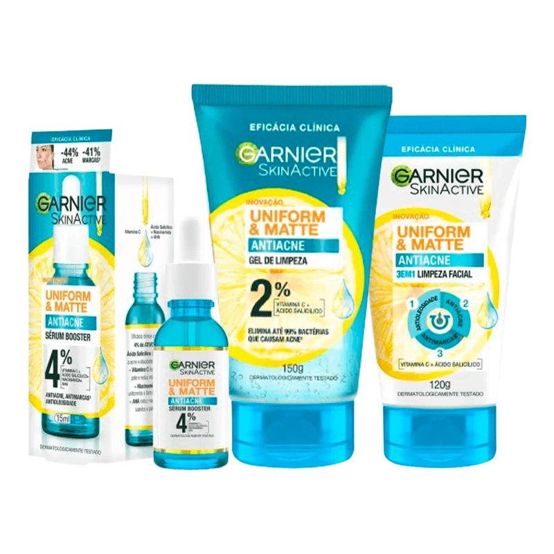 Kit-Garnier-Skin-Uniform---Matte-Antiacne---Serum-Facial---Sabonete-Facial-3-em-1---Gel-de-Limpeza-Facial.png