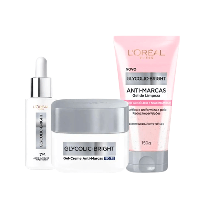 Kit-L-Oreal-Paris-Glycolic-Bright-Rotina-Completa---Gel-Limpeza---Serum---Gel-Creme-Noite.png