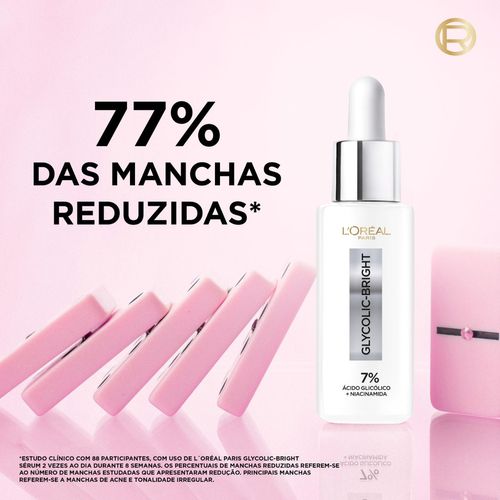 Sérum Facial Loréal Glycolic Bright Antimarcas 30ml