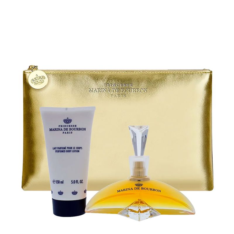 Kit Marina de Bourbon Classique Feminino - Eau de Parfum 100ml + Body Lotion 100ml + Necessaire