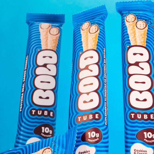 Barra De Proteína Bold Tube Cookies E Cream 40g
