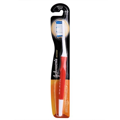 Escova de Dentes J&J Reach Access - Macia, Grande, pacote com 40 unidades
