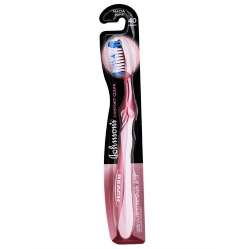 Escova de Dentes J&J Reach Comfort Clean - Macia, pacote com 40 unidades