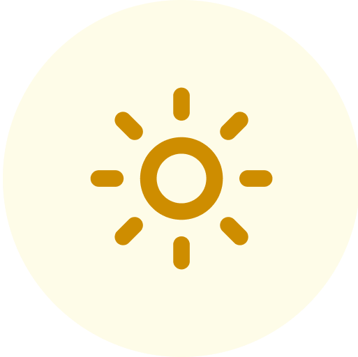 Sol amarelo simbolizando uso contínuo de protetor solar
